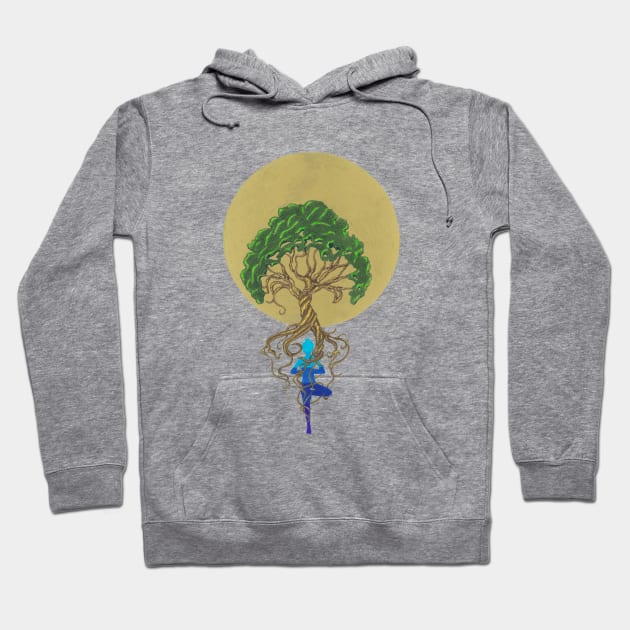 Yoga, connection to the Earth Hoodie by Keatos